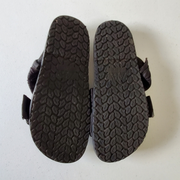 Zara Pleated Ruffle Straps Slides Size 40 US 9 Black Casual Lug Sole Sandals - Picture 11 of 16